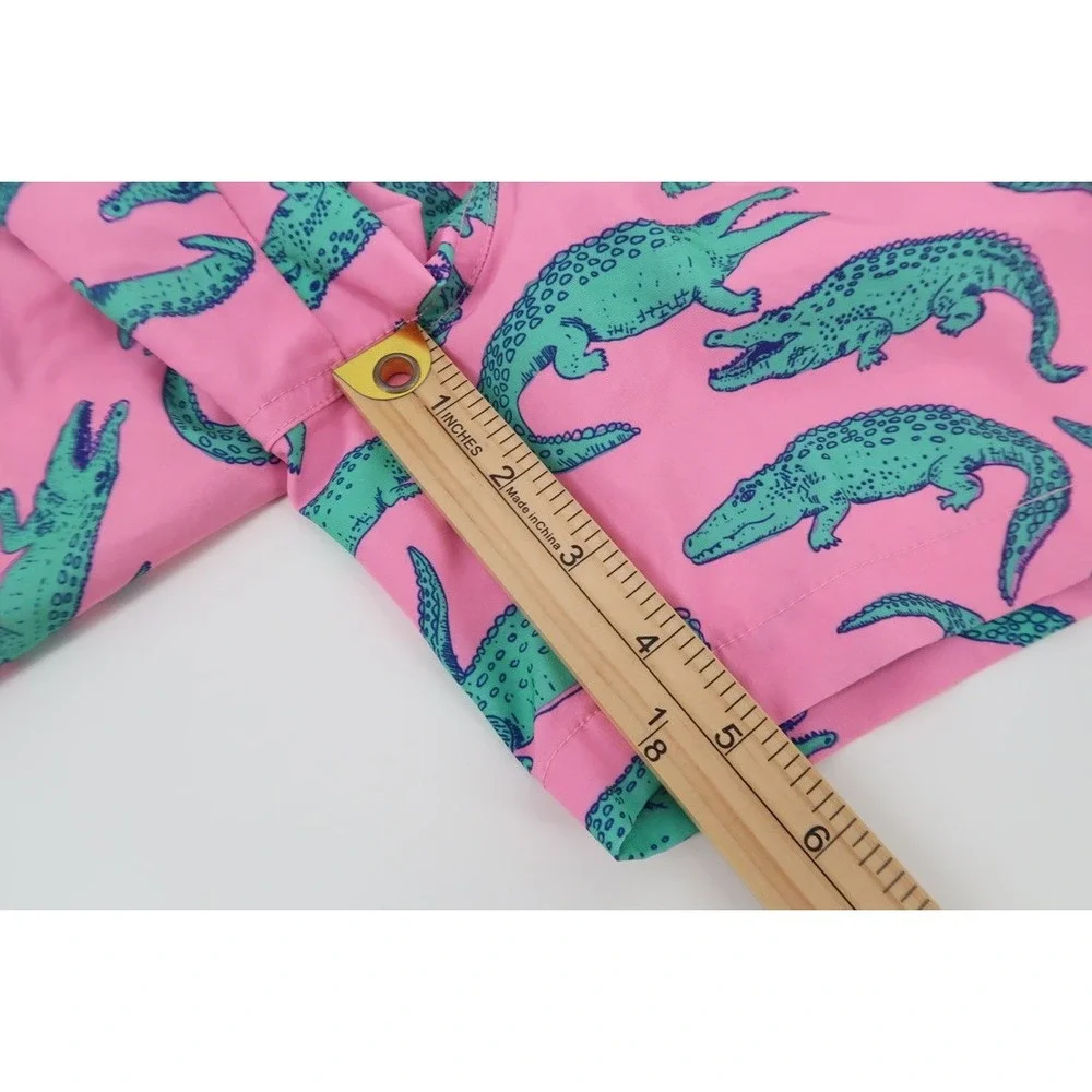 Chubbies The Glades Swim Trunks Mens Medium Pink Alligator Print 5.5